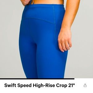 NWT Lululemon Swift Speed HR 21” size 10 BLBT